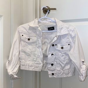 Rue21 White Jean Crop Jacket